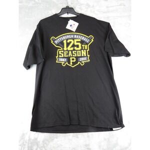 New Pittsburgh Pirates 125th Men T-Shirt Black MLB Baseball Graphic 1887–2011